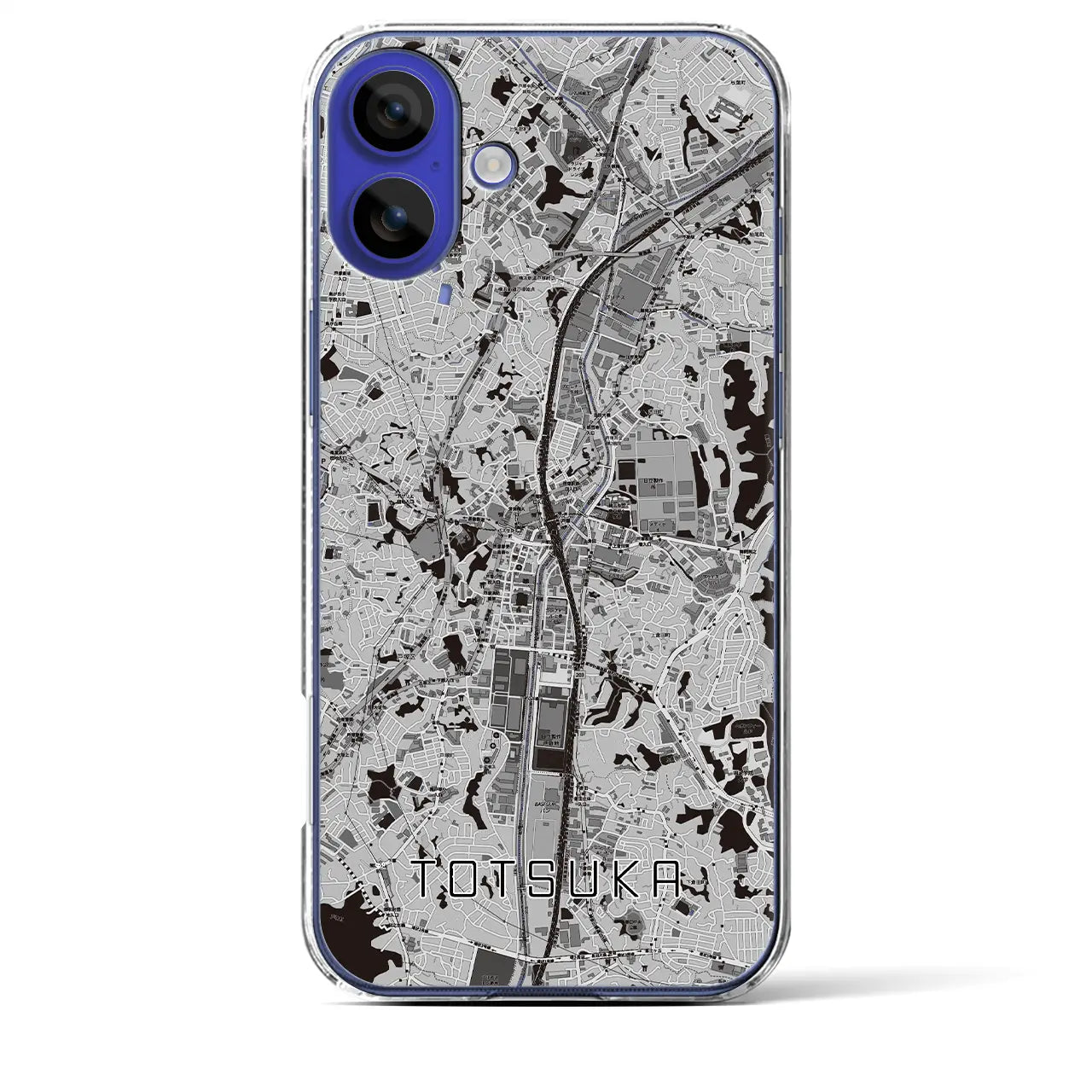 【戸塚(神奈川県)】地図柄iPhoneケース(クリアタイプ)