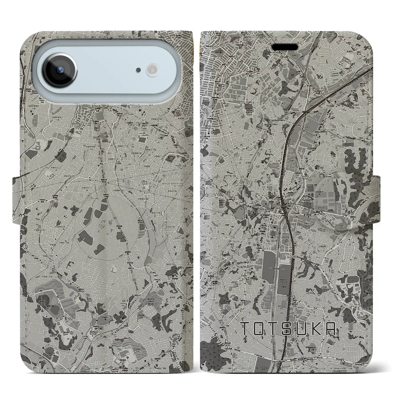 【戸塚(神奈川県)】地図柄iPhoneケース(手帳タイプ)