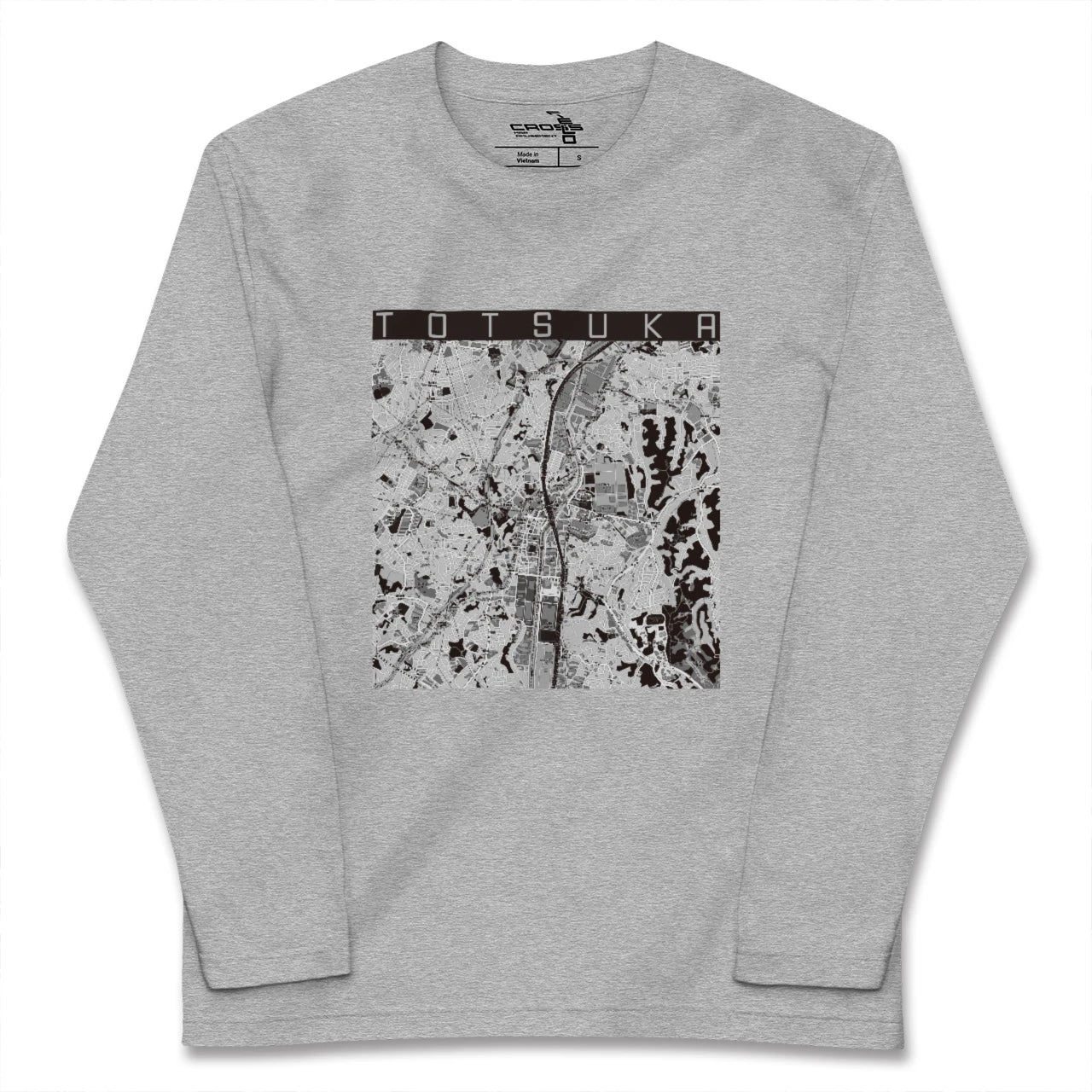 【戸塚(神奈川県)】地図柄ロングスリーブTシャツ