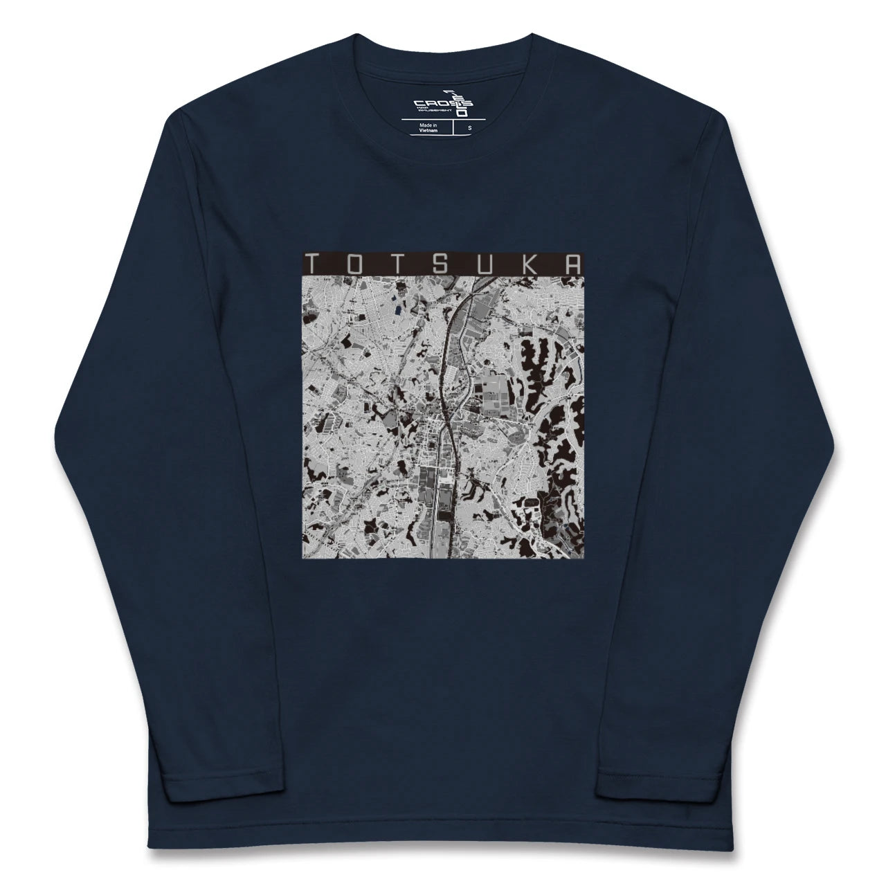 【戸塚(神奈川県)】地図柄ロングスリーブTシャツ