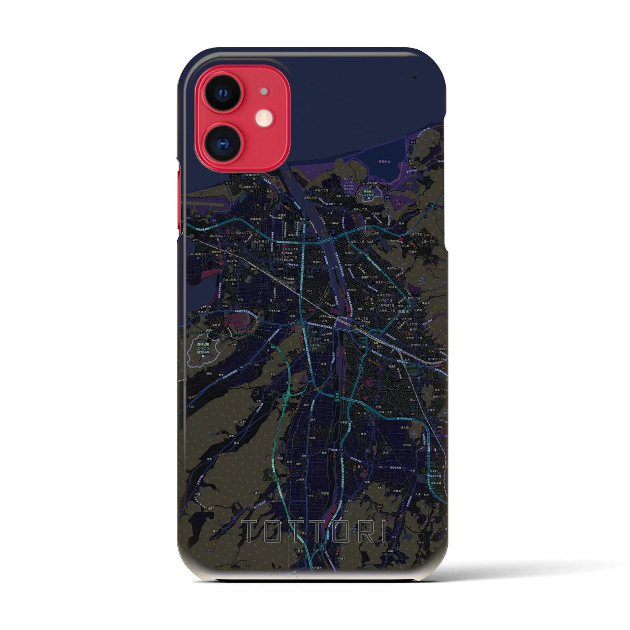 【鳥取(鳥取県)】地図柄iPhoneケース(バックカバータイプ)