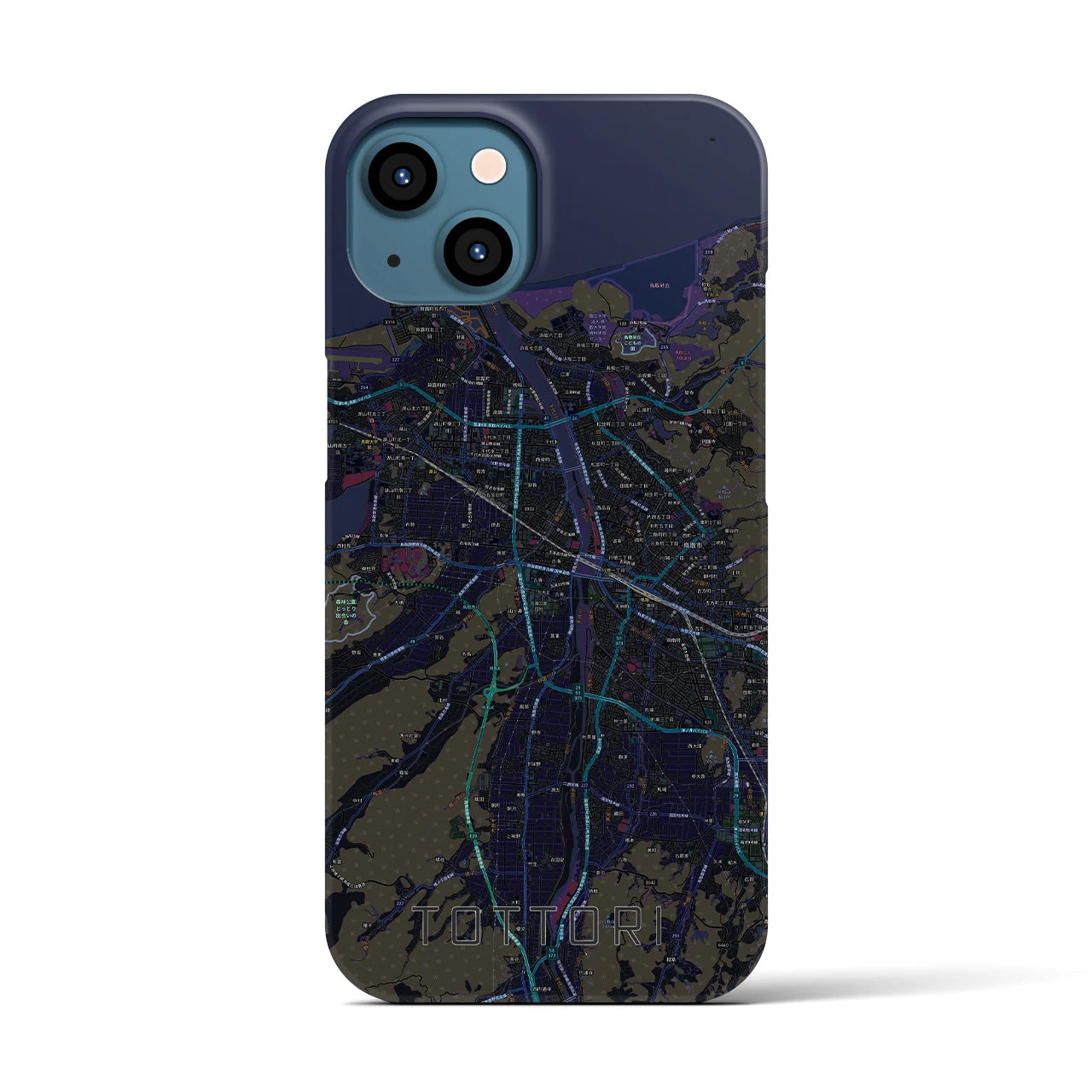 【鳥取(鳥取県)】地図柄iPhoneケース(バックカバータイプ)