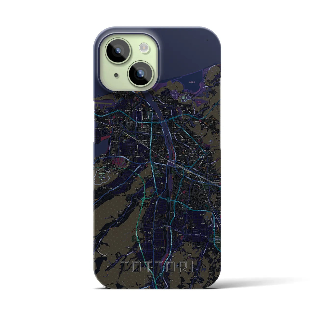 【鳥取(鳥取県)】地図柄iPhoneケース(バックカバータイプ)