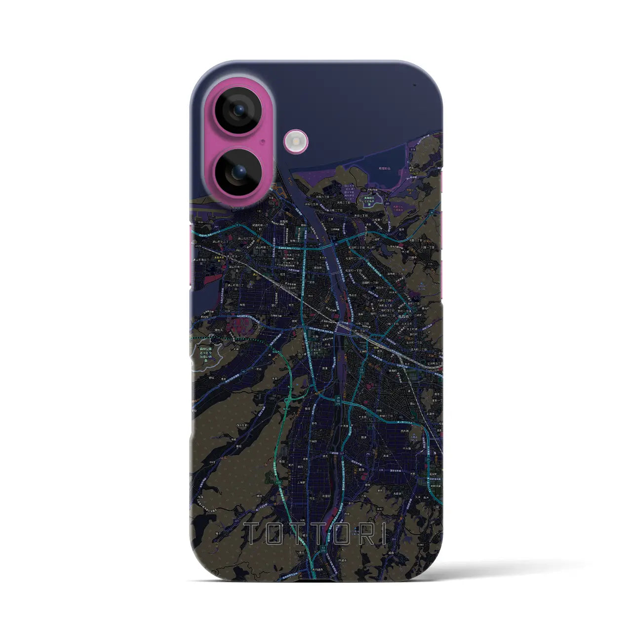 【鳥取(鳥取県)】地図柄iPhoneケース(バックカバータイプ)