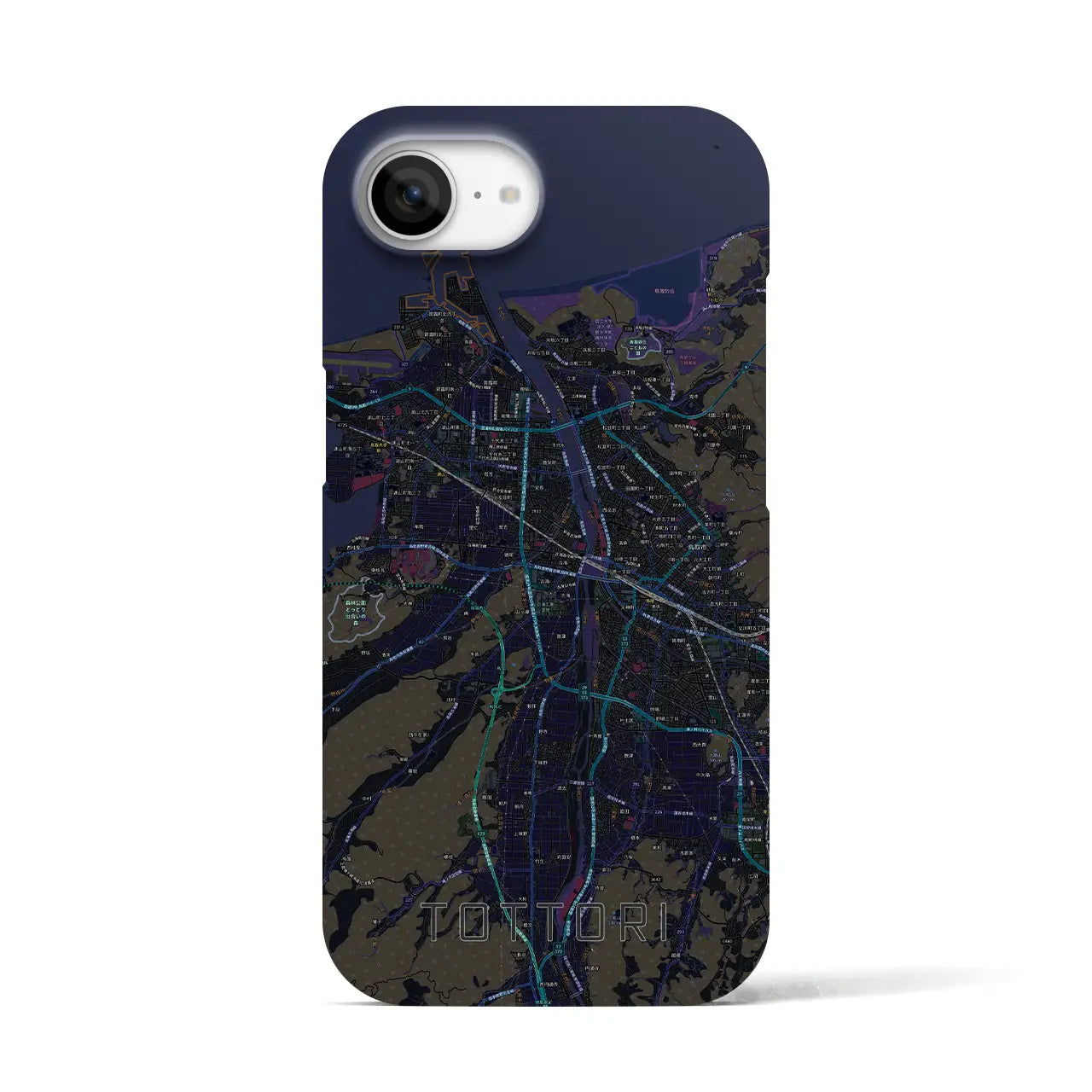 【鳥取(鳥取県)】地図柄iPhoneケース(バックカバータイプ)