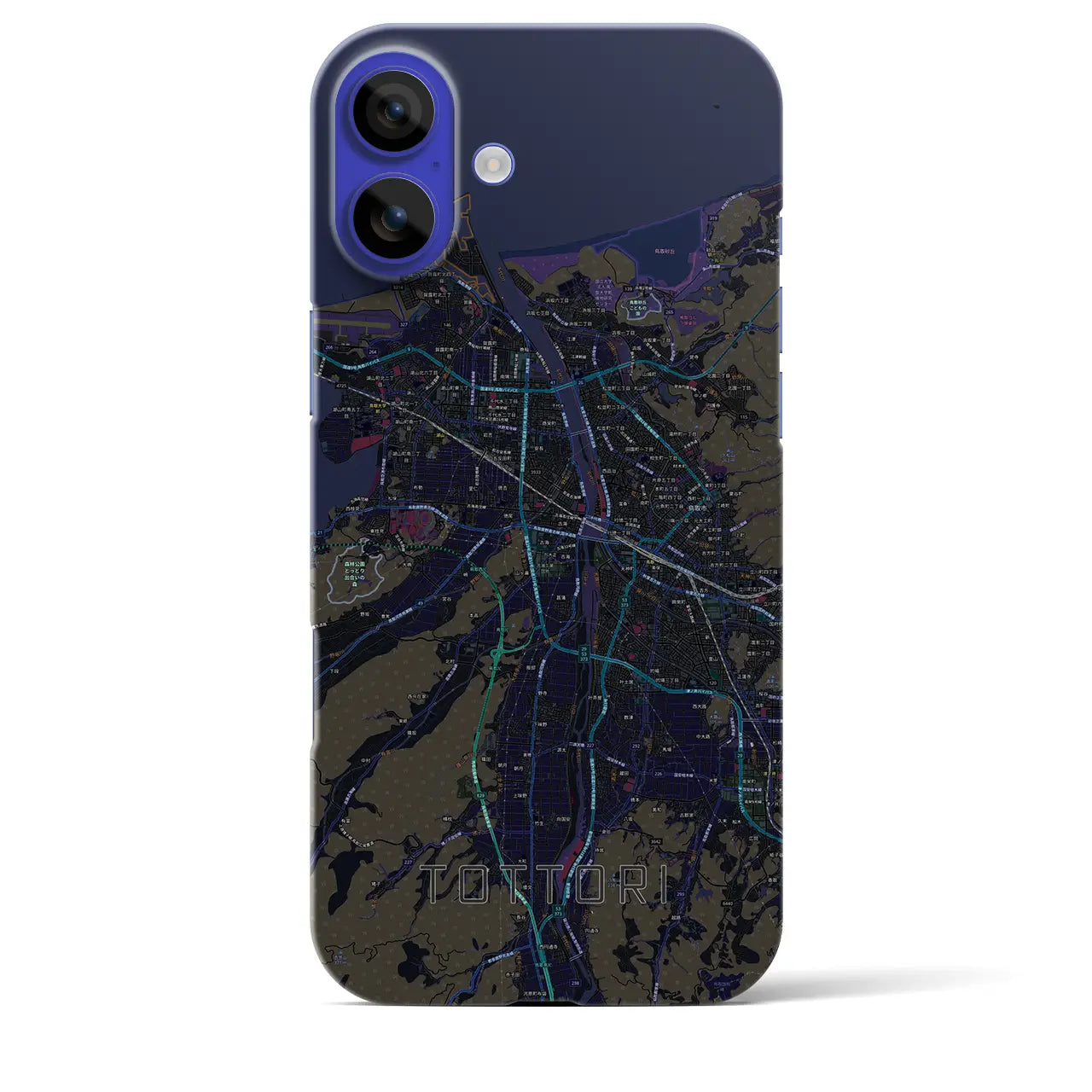 【鳥取(鳥取県)】地図柄iPhoneケース(バックカバータイプ)