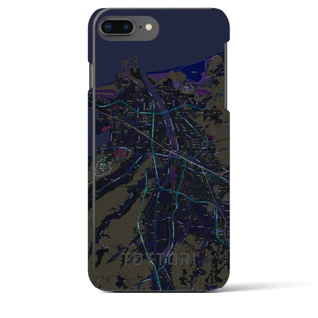 【鳥取(鳥取県)】地図柄iPhoneケース(バックカバータイプ)