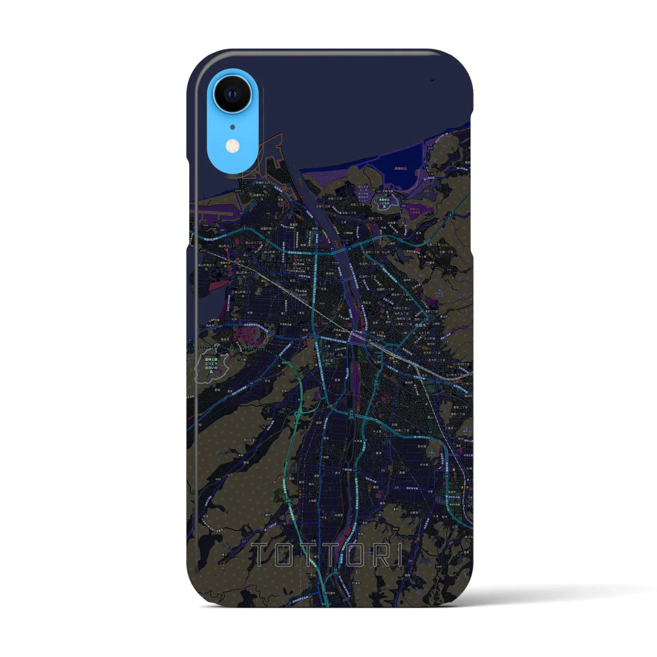 【鳥取(鳥取県)】地図柄iPhoneケース(バックカバータイプ)