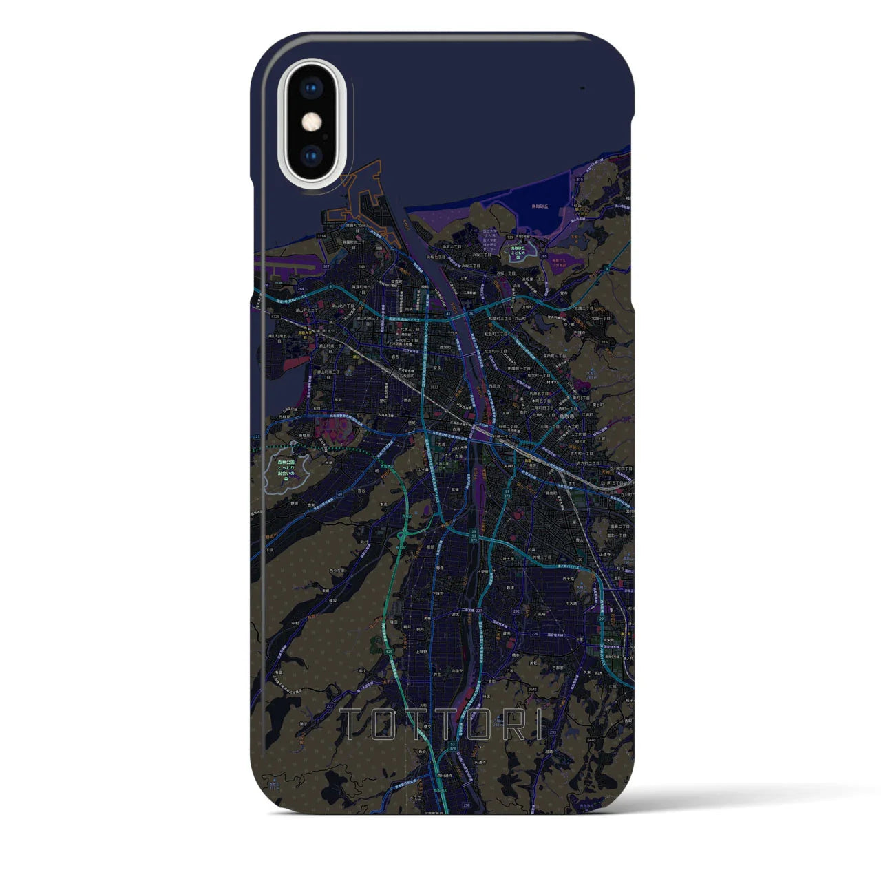 【鳥取(鳥取県)】地図柄iPhoneケース(バックカバータイプ)