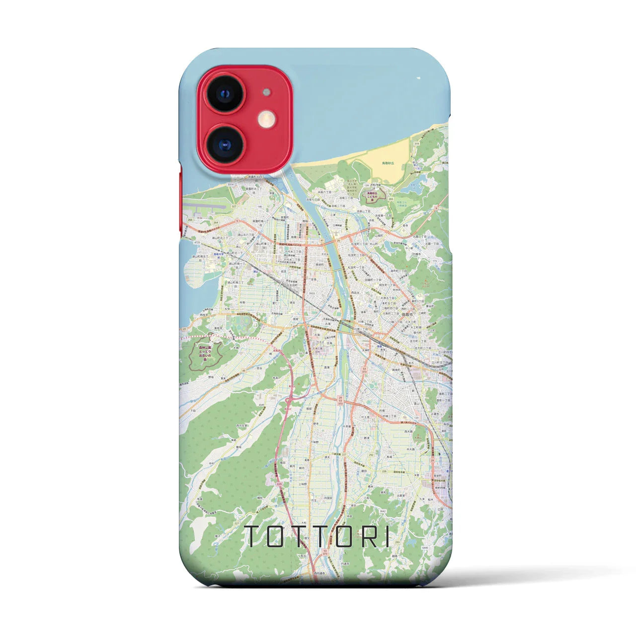 【鳥取(鳥取県)】地図柄iPhoneケース(バックカバータイプ)