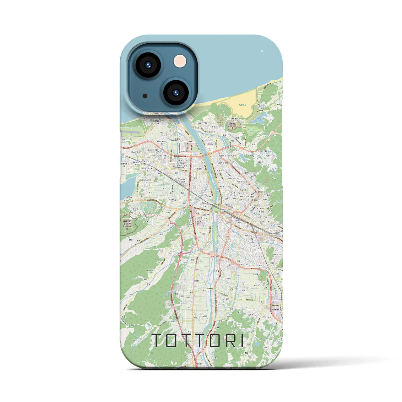 【鳥取(鳥取県)】地図柄iPhoneケース(バックカバータイプ)