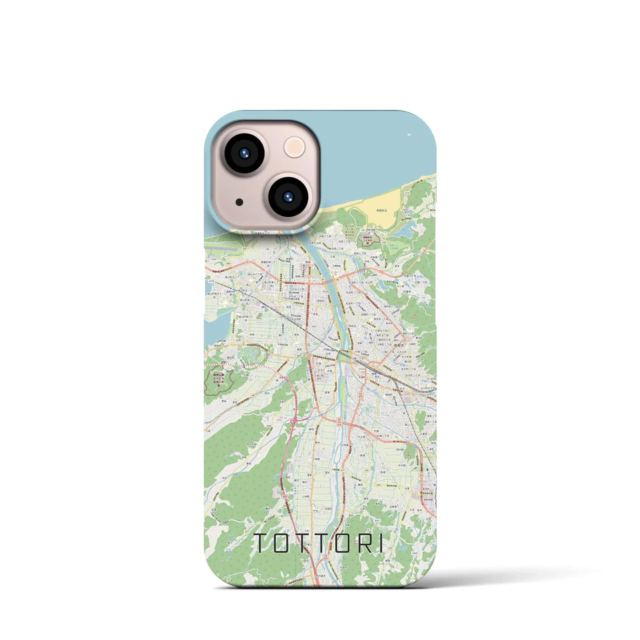 【鳥取(鳥取県)】地図柄iPhoneケース(バックカバータイプ)