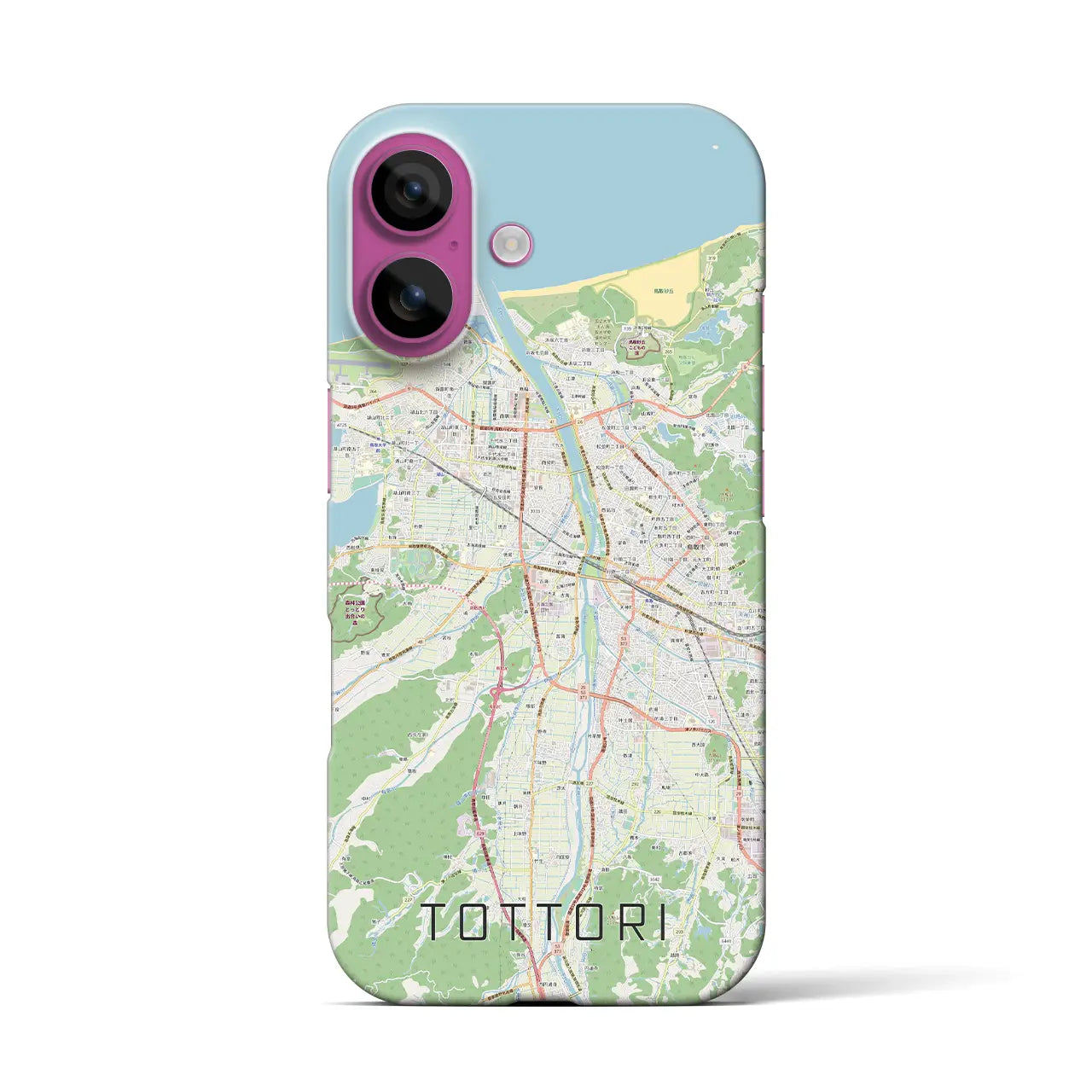 【鳥取(鳥取県)】地図柄iPhoneケース(バックカバータイプ)