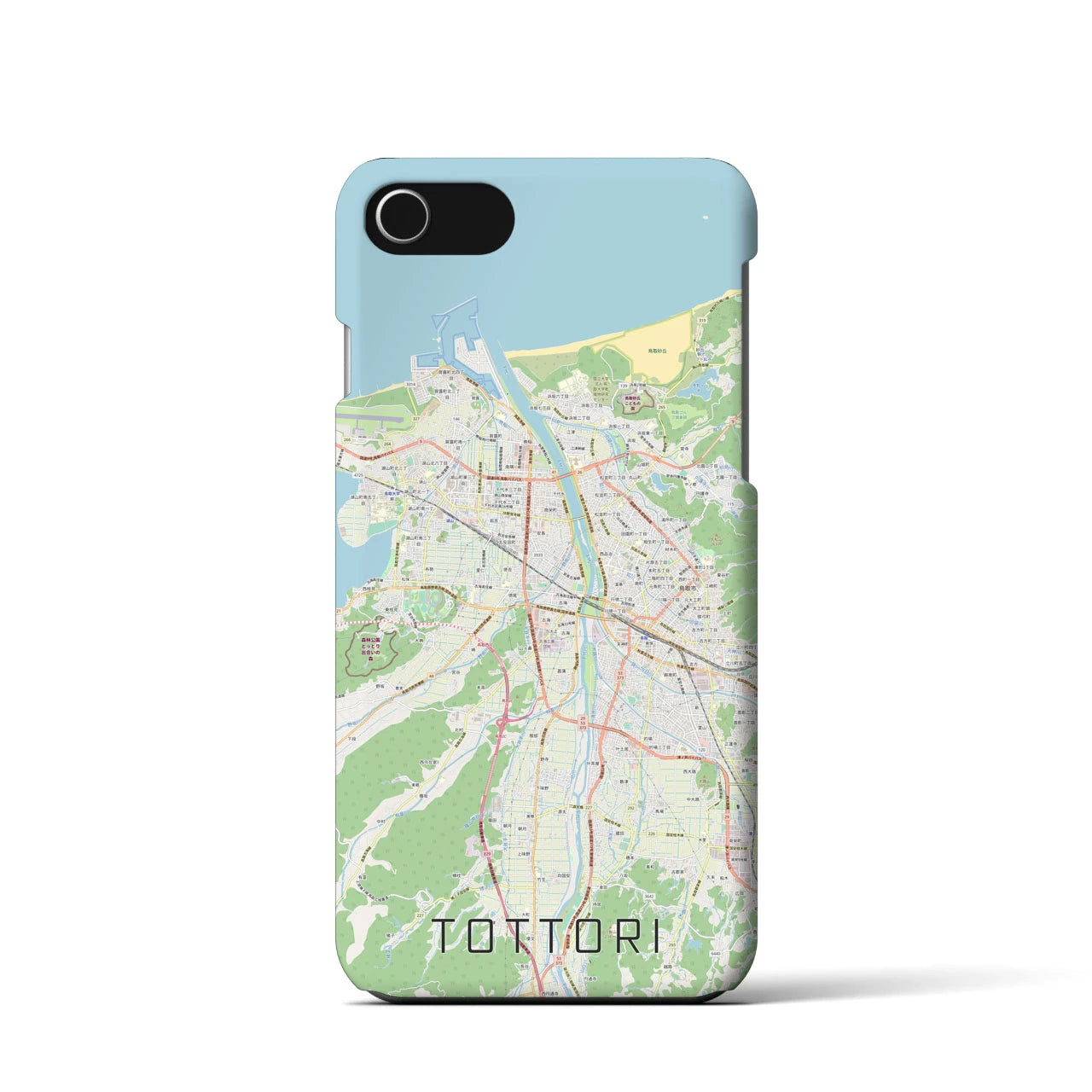 【鳥取(鳥取県)】地図柄iPhoneケース(バックカバータイプ)