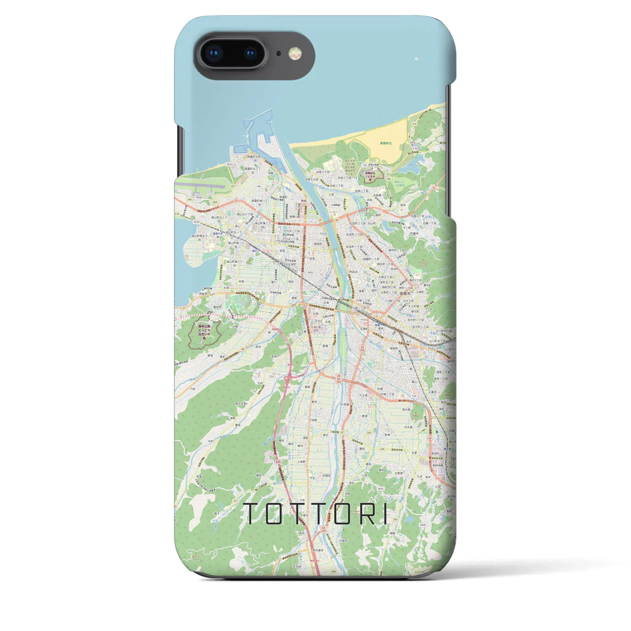 【鳥取(鳥取県)】地図柄iPhoneケース(バックカバータイプ)
