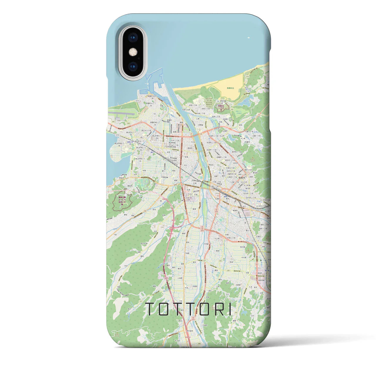【鳥取(鳥取県)】地図柄iPhoneケース(バックカバータイプ)