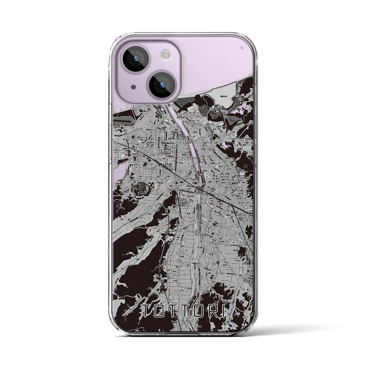 【鳥取(鳥取県)】地図柄iPhoneケース(クリアタイプ)