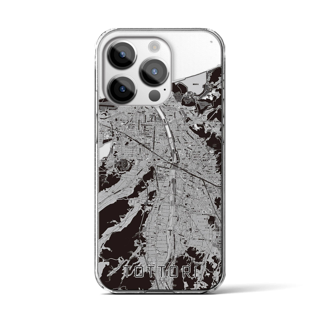 【鳥取(鳥取県)】地図柄iPhoneケース(クリアタイプ)