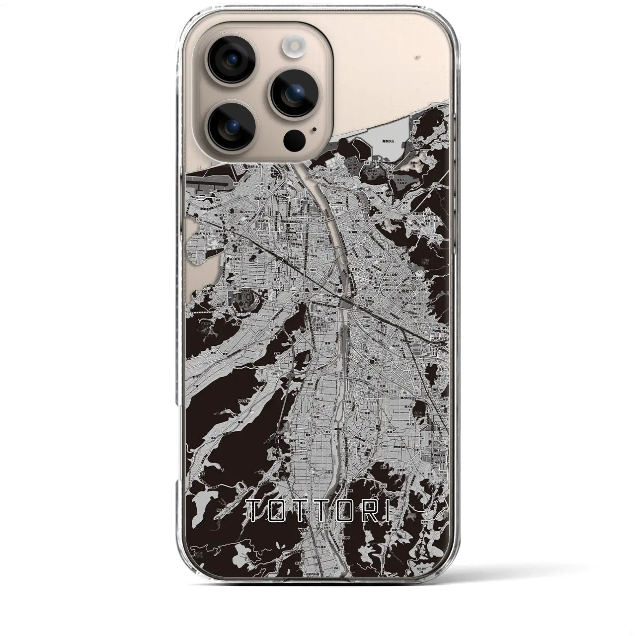 【鳥取(鳥取県)】地図柄iPhoneケース(クリアタイプ)