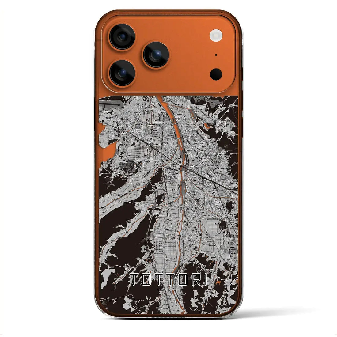 【鳥取(鳥取県)】地図柄iPhoneケース(クリアタイプ)