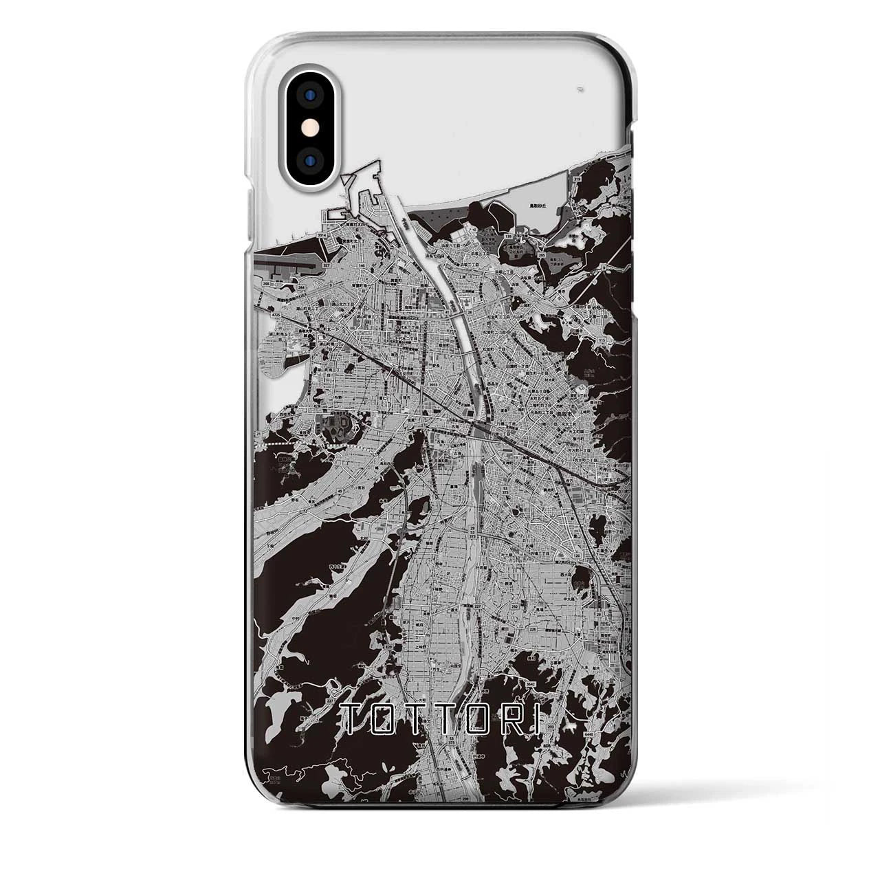 【鳥取(鳥取県)】地図柄iPhoneケース(クリアタイプ)