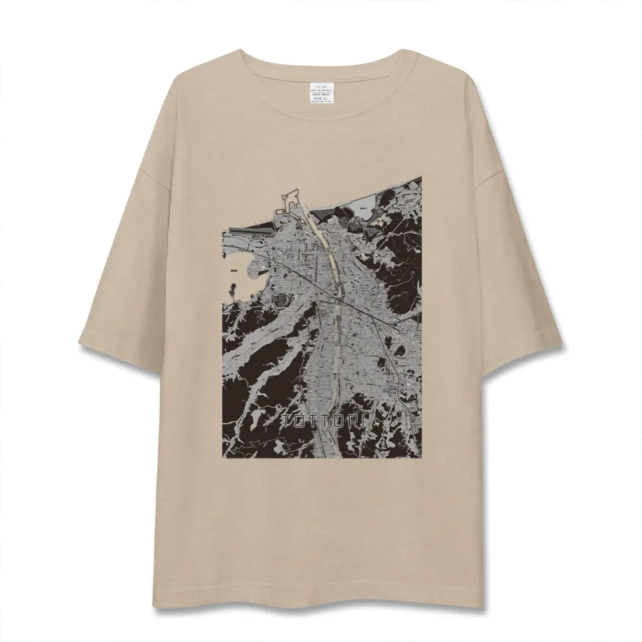 【鳥取(鳥取県)】地図柄ビッグシルエットTシャツ