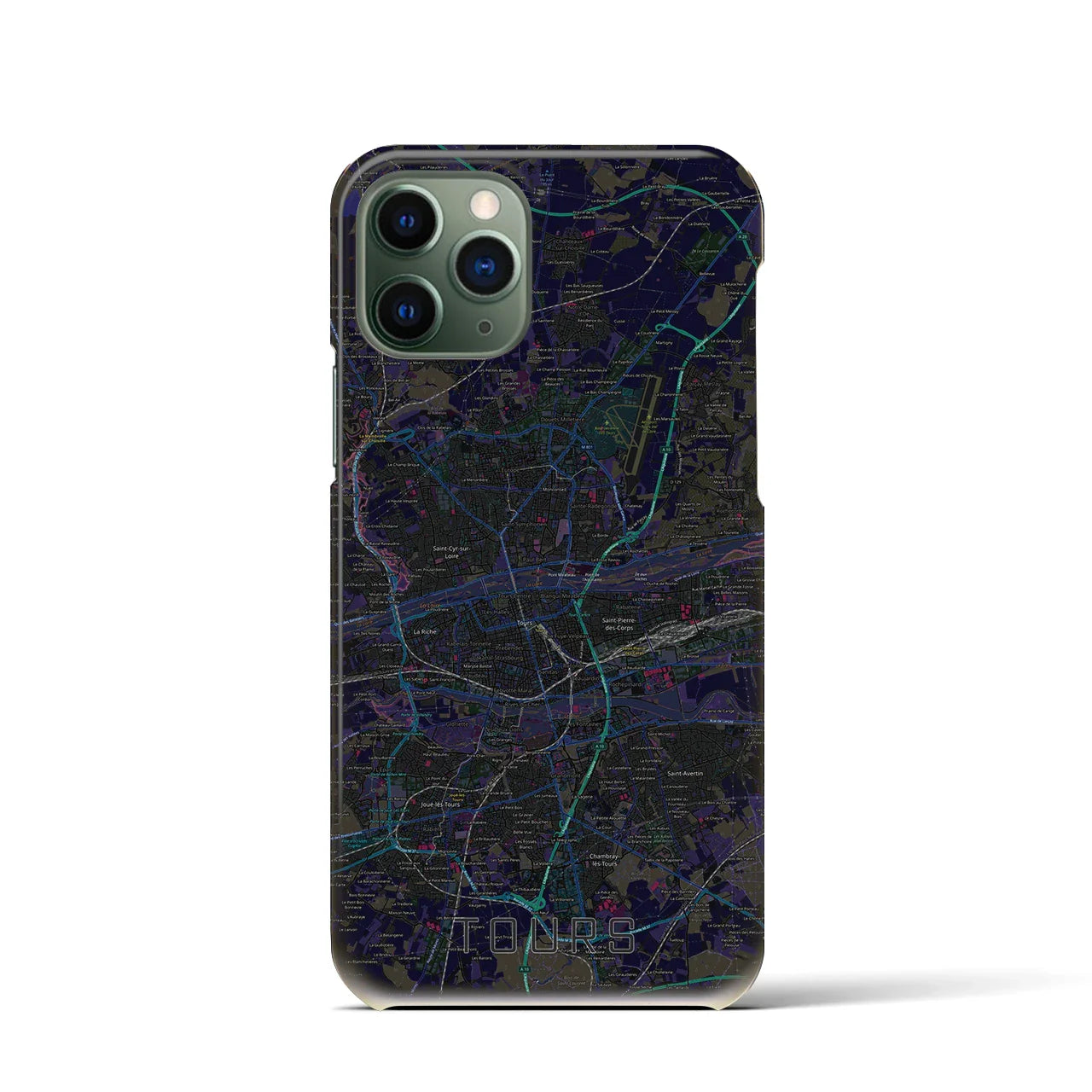 【トゥール(フランス)】地図柄iPhoneケース(バックカバータイプ)