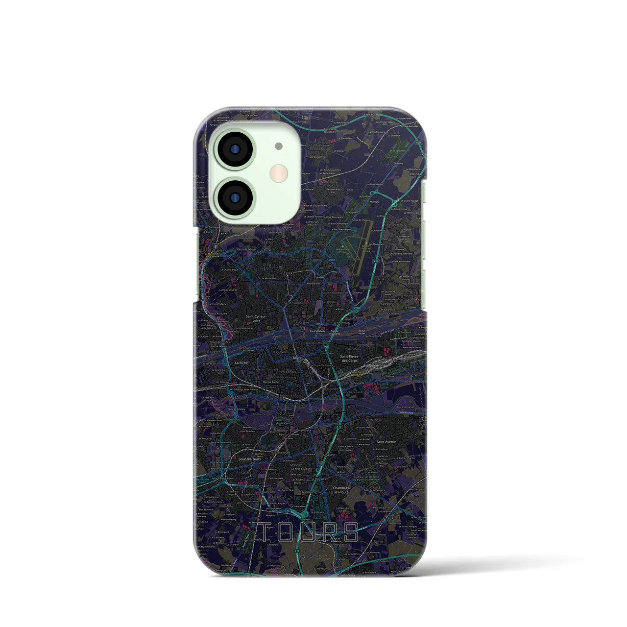 【トゥール(フランス)】地図柄iPhoneケース(バックカバータイプ)