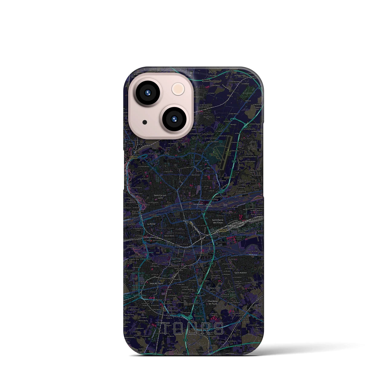 【トゥール(フランス)】地図柄iPhoneケース(バックカバータイプ)