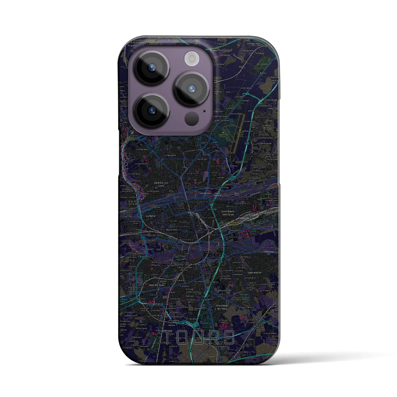 【トゥール(フランス)】地図柄iPhoneケース(バックカバータイプ)