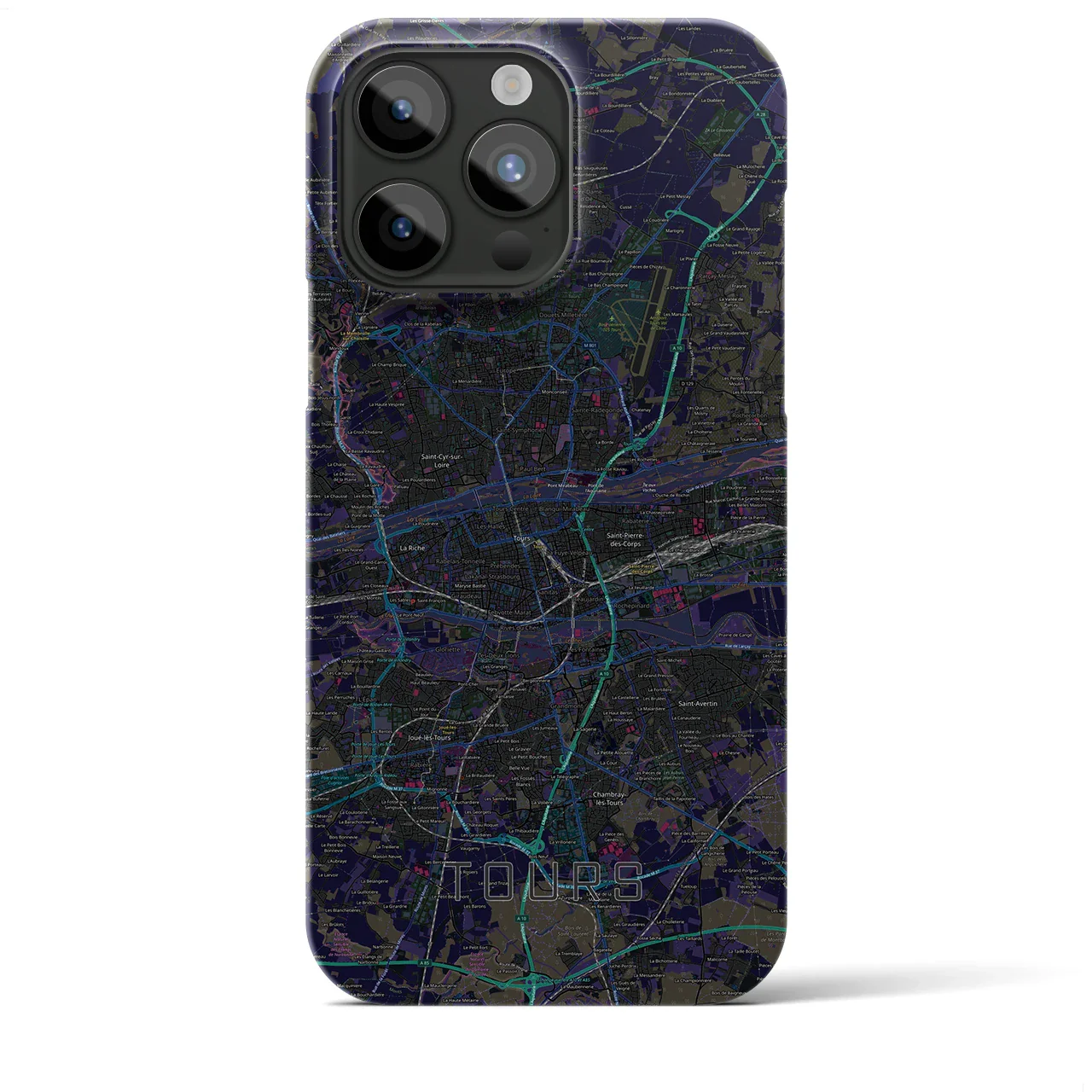 【トゥール(フランス)】地図柄iPhoneケース(バックカバータイプ)