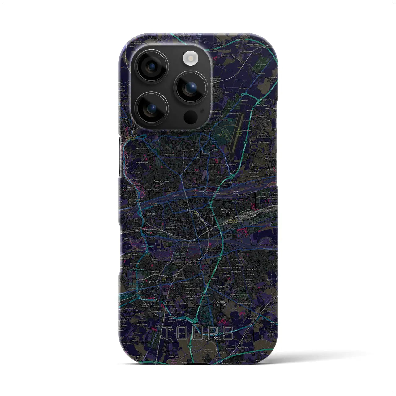 【トゥール(フランス)】地図柄iPhoneケース(バックカバータイプ)