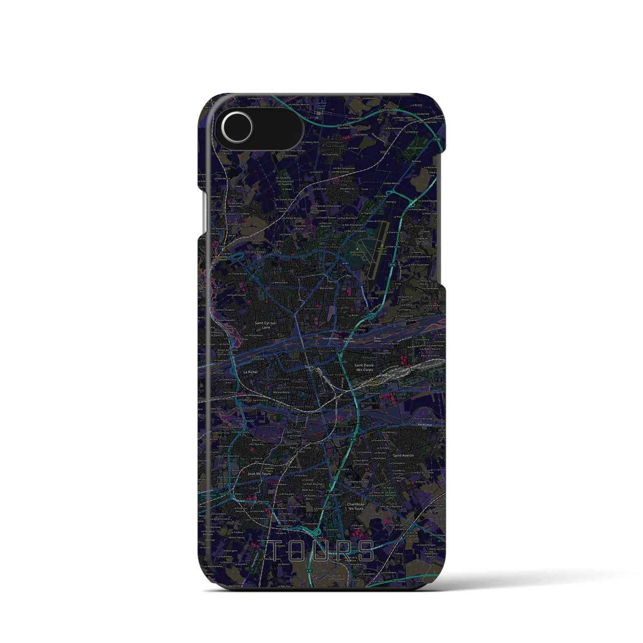 【トゥール(フランス)】地図柄iPhoneケース(バックカバータイプ)