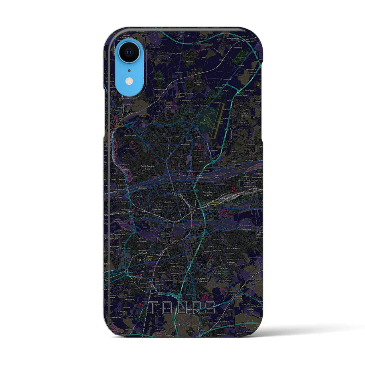 【トゥール(フランス)】地図柄iPhoneケース(バックカバータイプ)