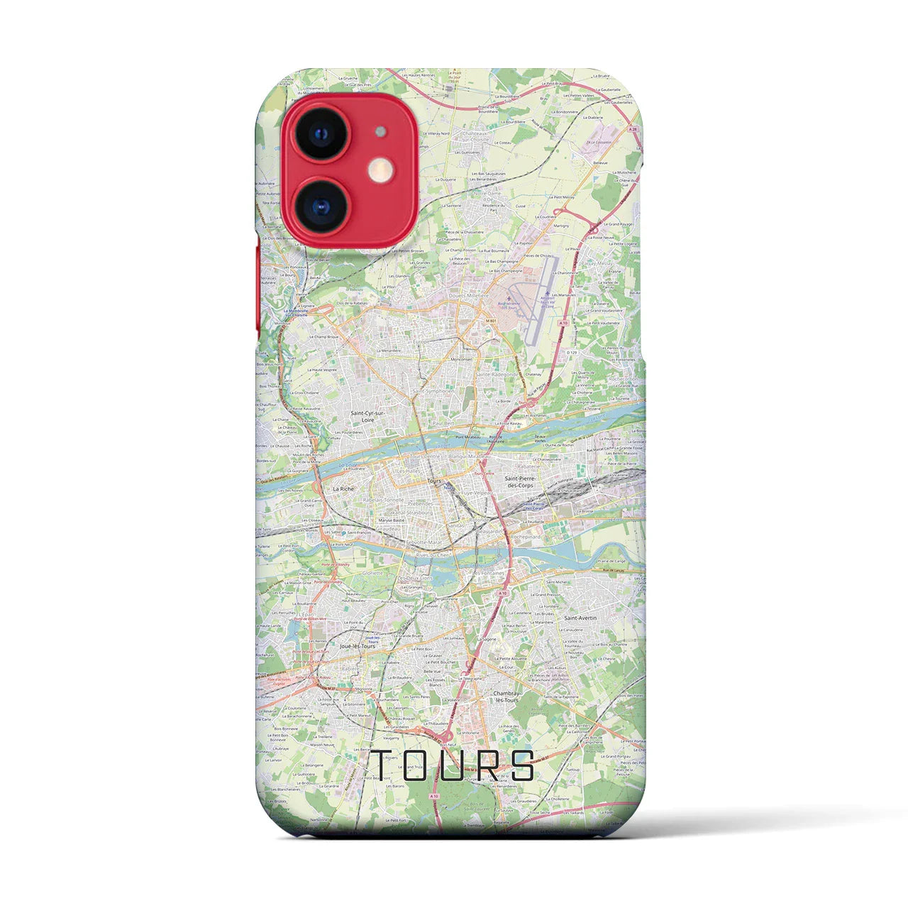 【トゥール(フランス)】地図柄iPhoneケース(バックカバータイプ)