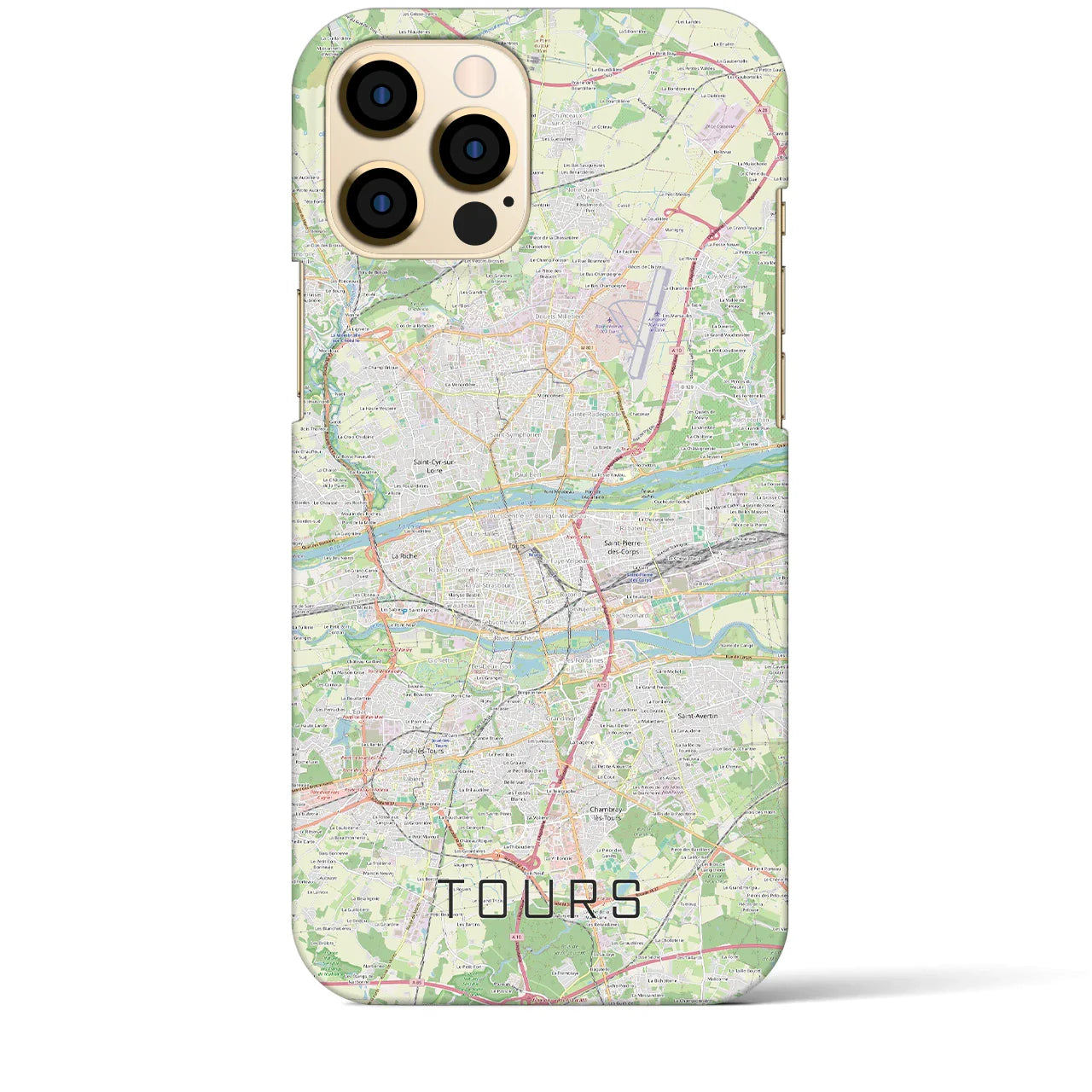 【トゥール(フランス)】地図柄iPhoneケース(バックカバータイプ)