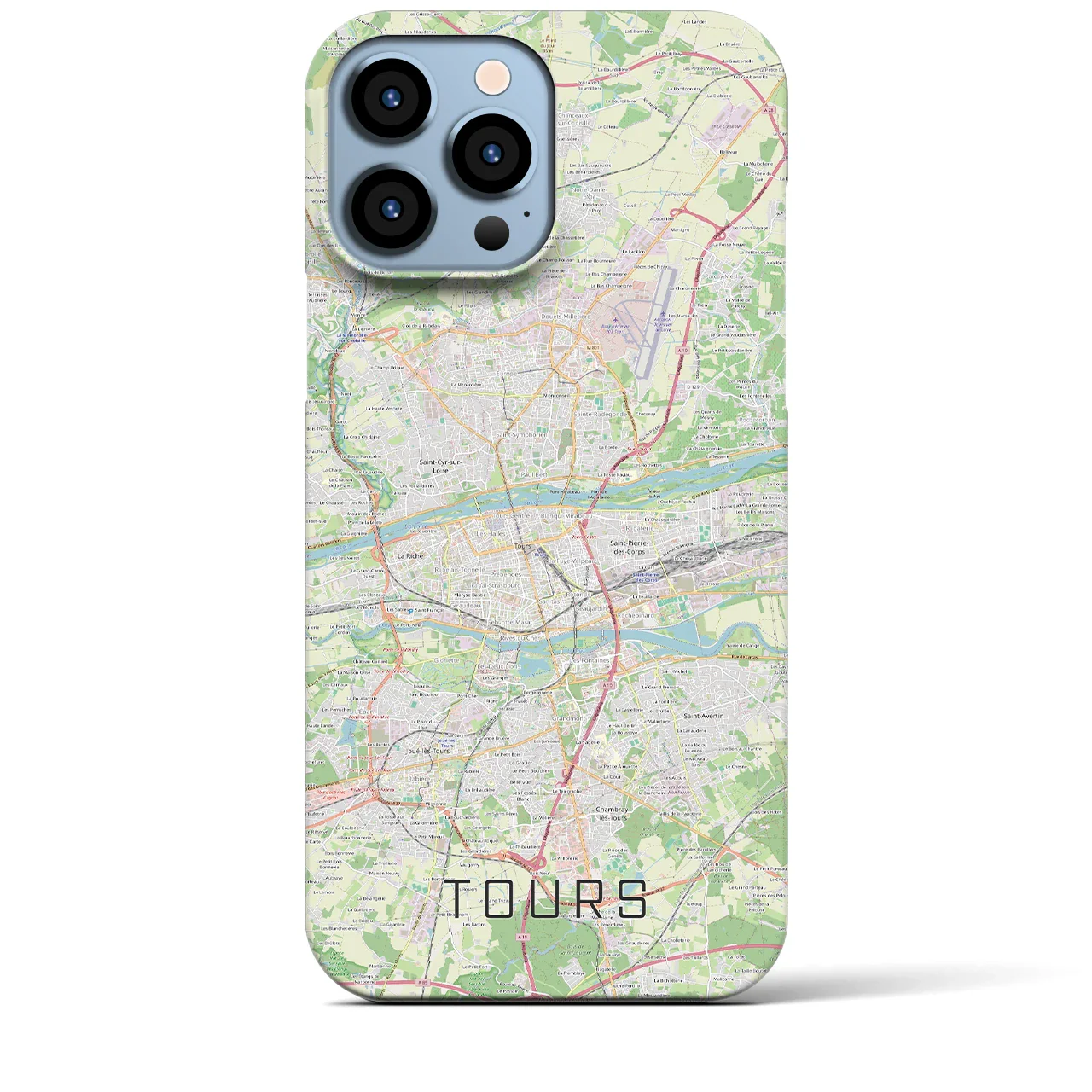 【トゥール(フランス)】地図柄iPhoneケース(バックカバータイプ)