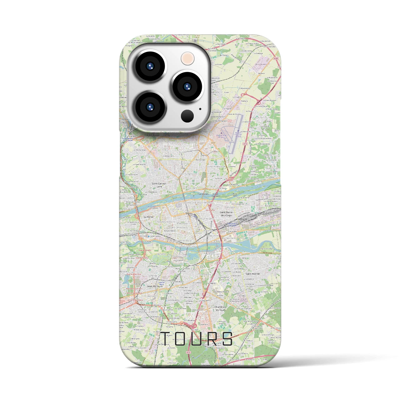 【トゥール(フランス)】地図柄iPhoneケース(バックカバータイプ)