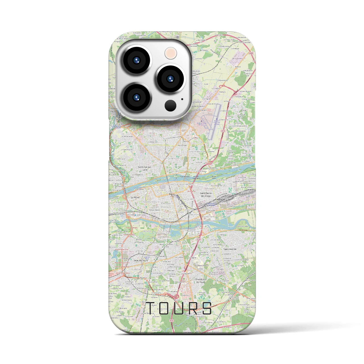 【トゥール(フランス)】地図柄iPhoneケース(バックカバータイプ)