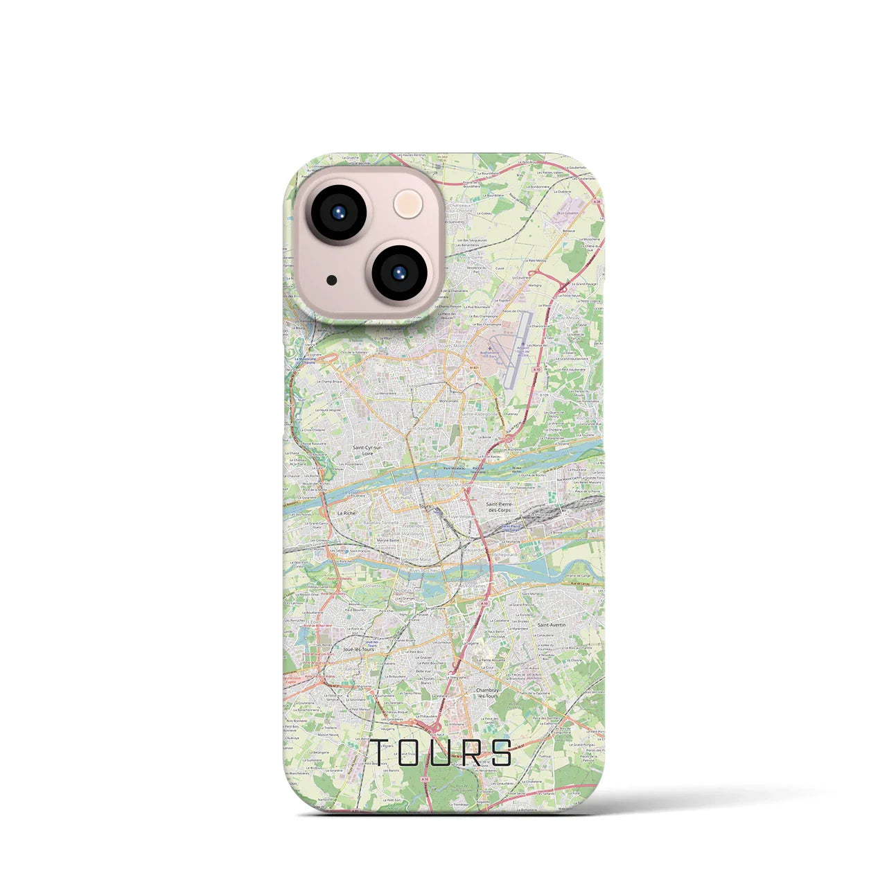 【トゥール(フランス)】地図柄iPhoneケース(バックカバータイプ)