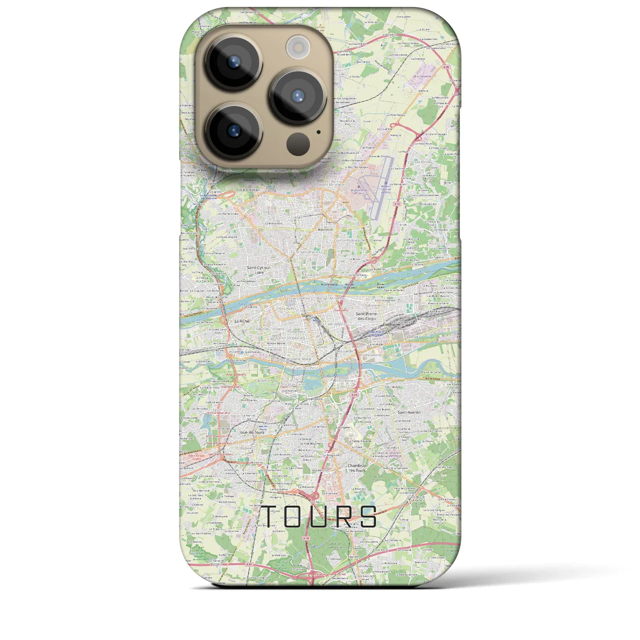 【トゥール(フランス)】地図柄iPhoneケース(バックカバータイプ)