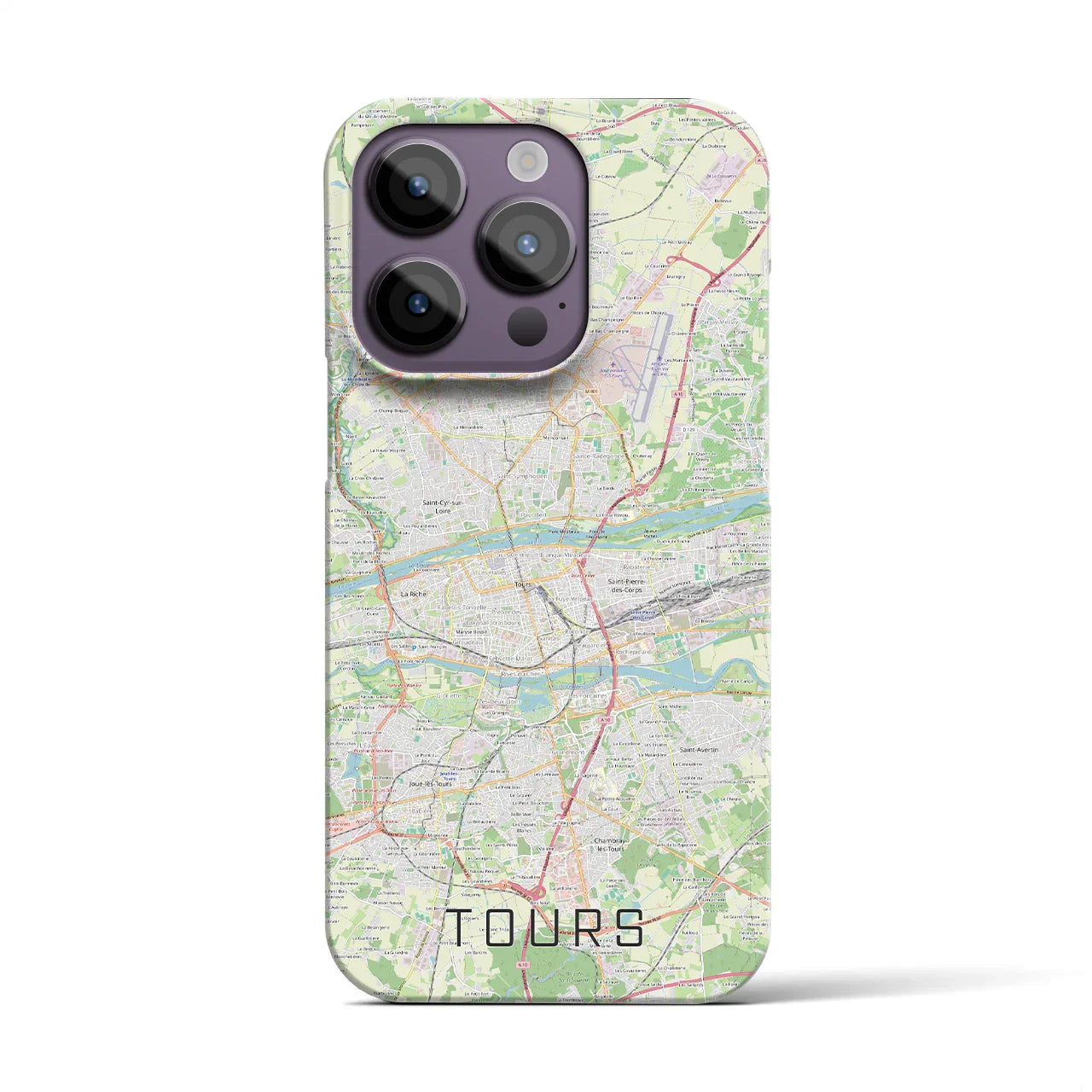 【トゥール(フランス)】地図柄iPhoneケース(バックカバータイプ)