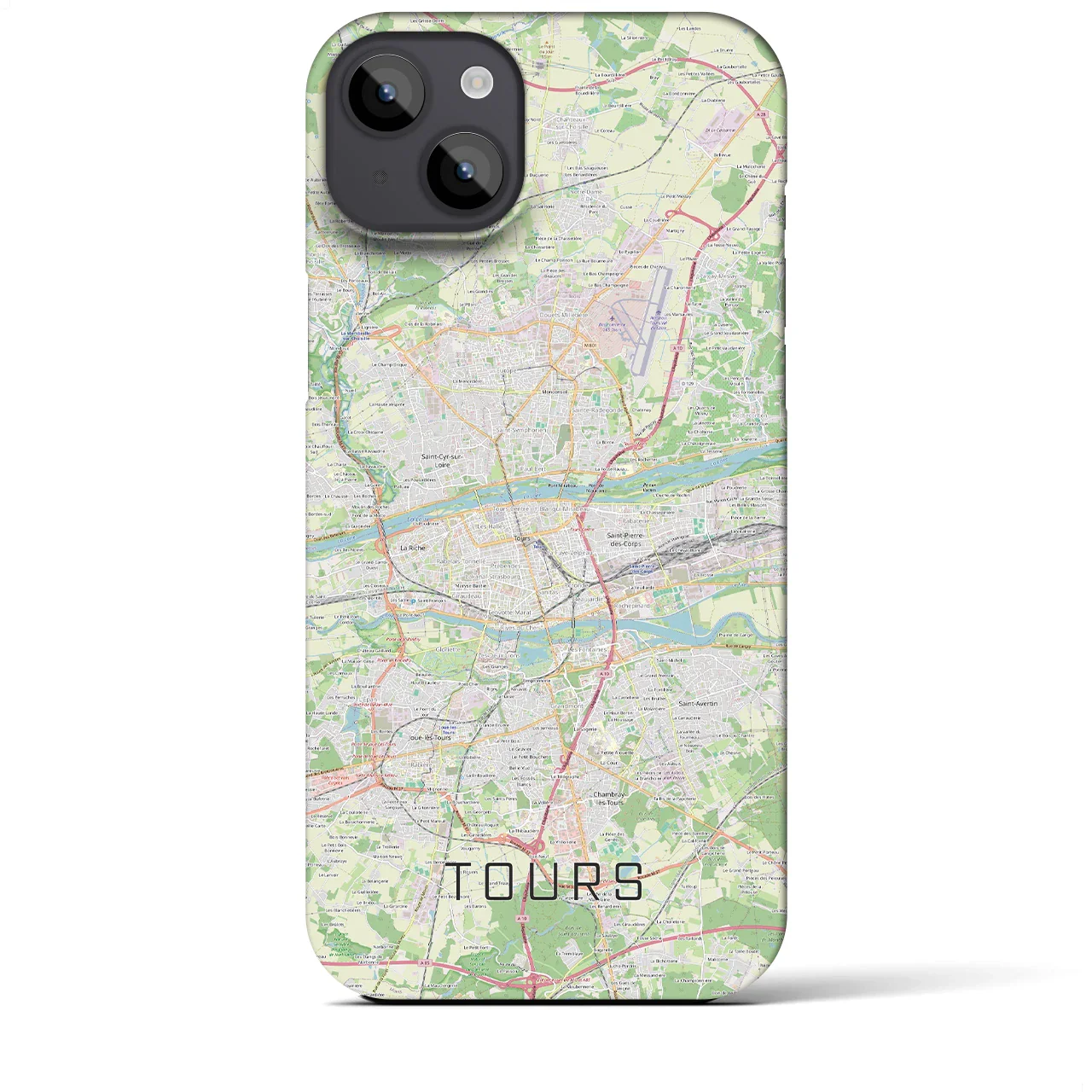 【トゥール(フランス)】地図柄iPhoneケース(バックカバータイプ)