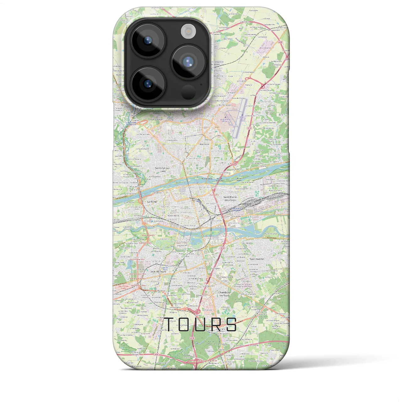 【トゥール(フランス)】地図柄iPhoneケース(バックカバータイプ)
