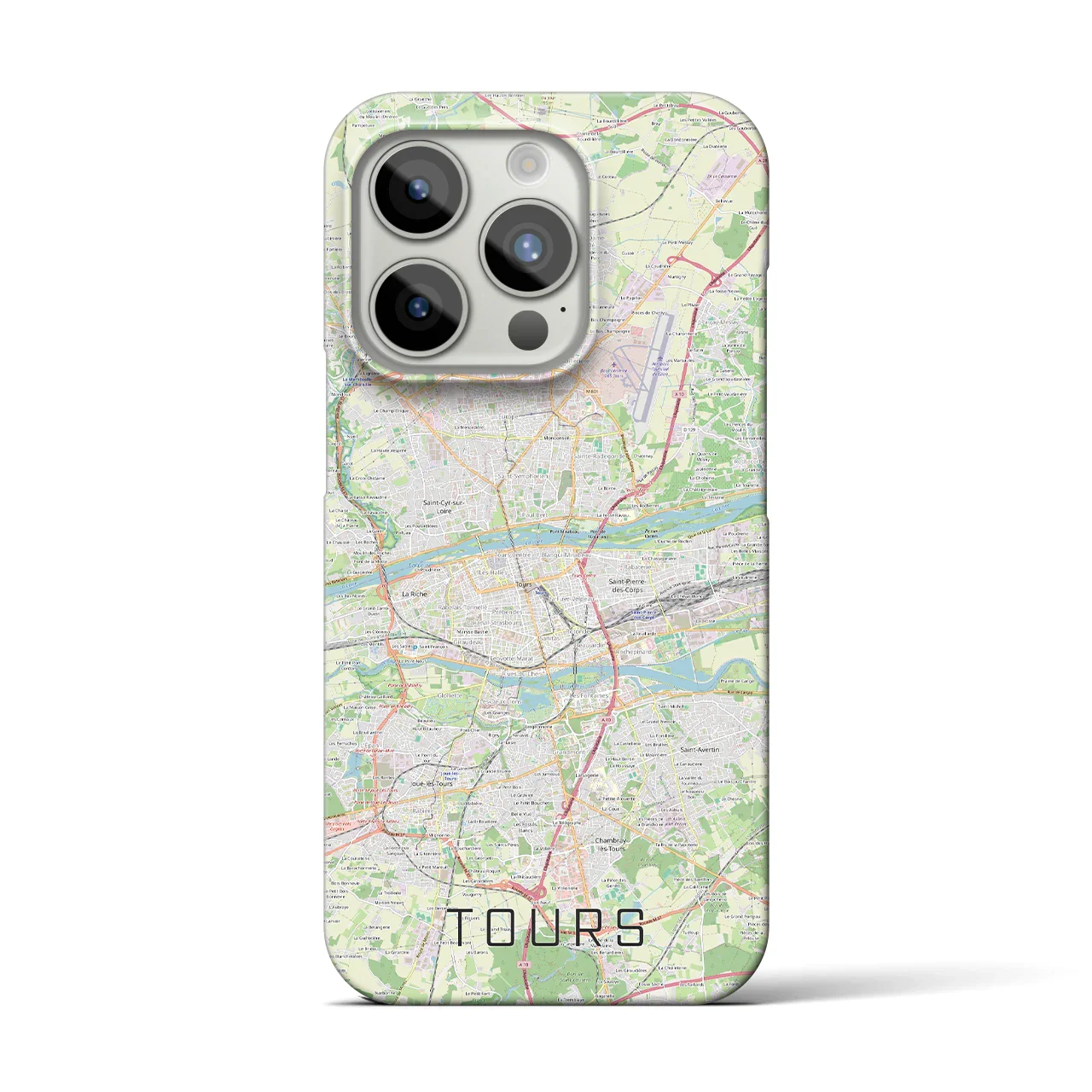【トゥール(フランス)】地図柄iPhoneケース(バックカバータイプ)