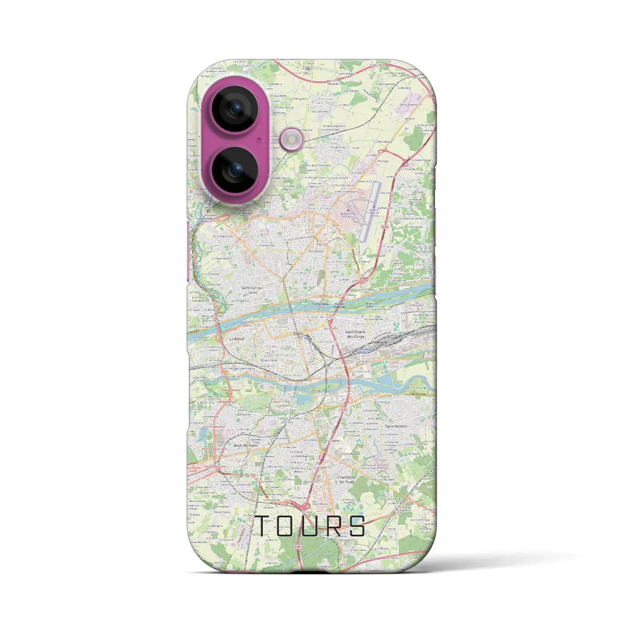 【トゥール(フランス)】地図柄iPhoneケース(バックカバータイプ)