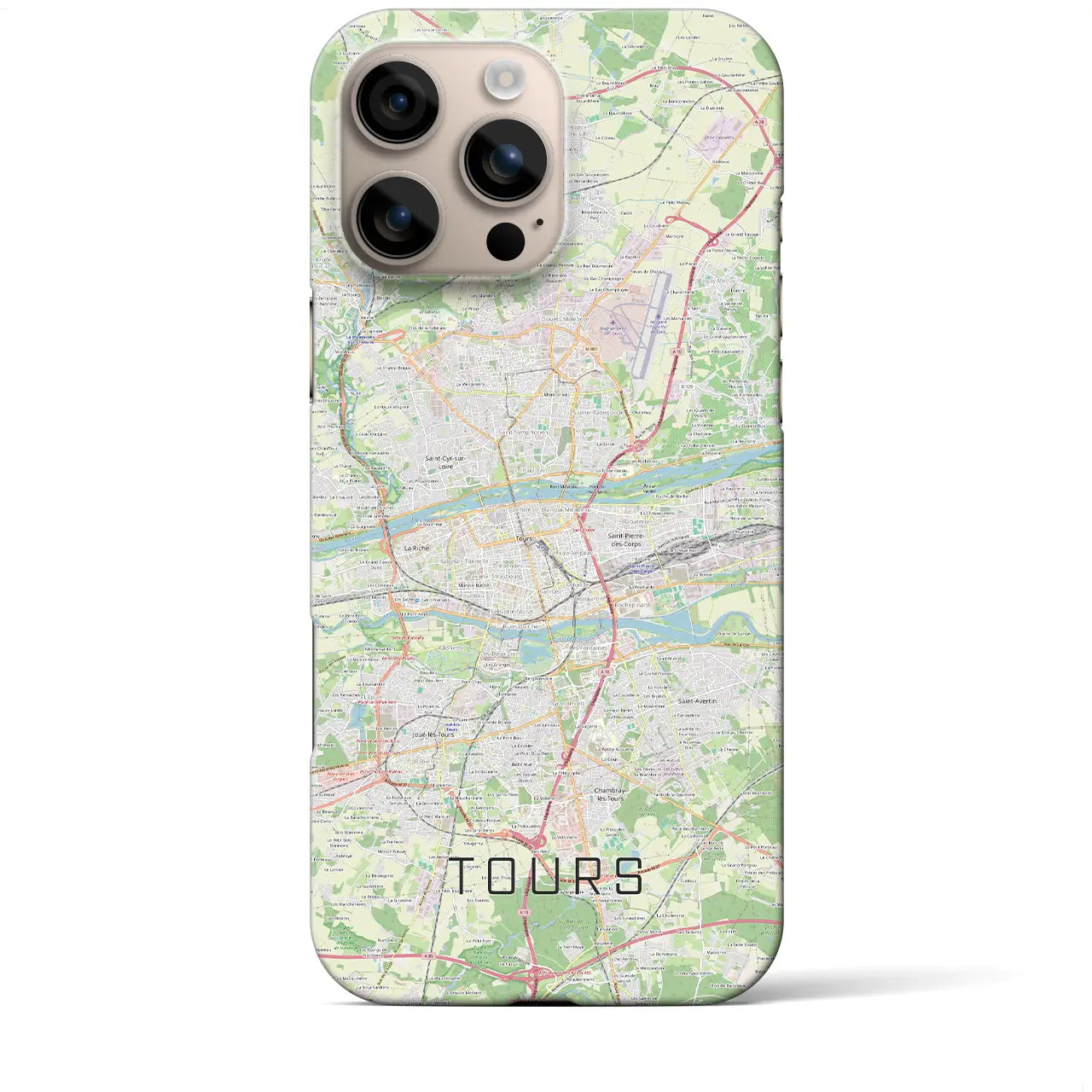 【トゥール(フランス)】地図柄iPhoneケース(バックカバータイプ)
