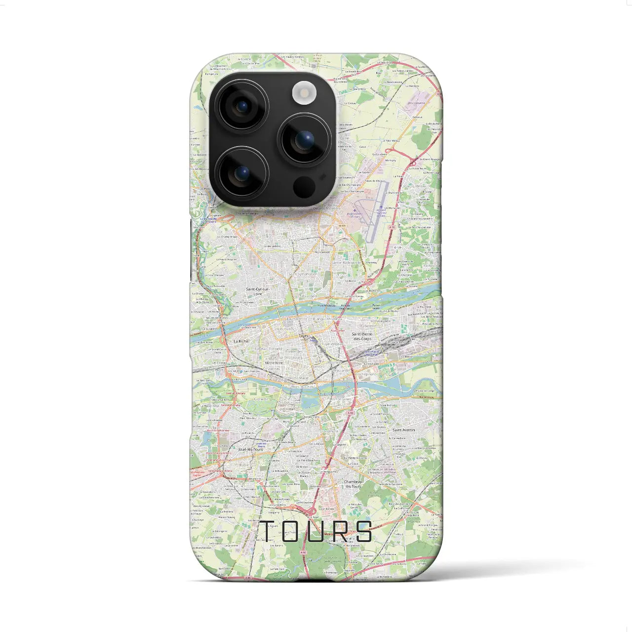 【トゥール(フランス)】地図柄iPhoneケース(バックカバータイプ)