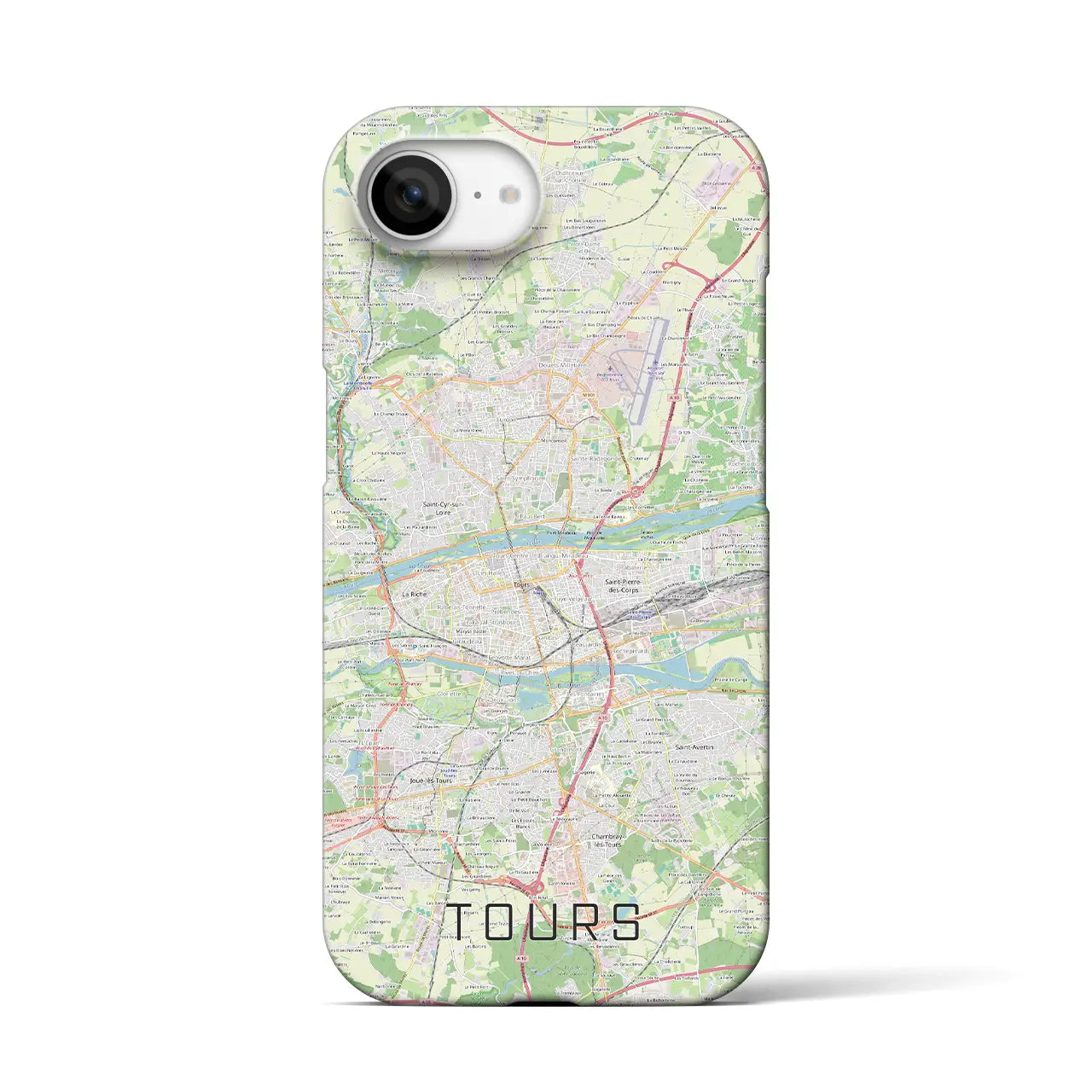 【トゥール(フランス)】地図柄iPhoneケース(バックカバータイプ)