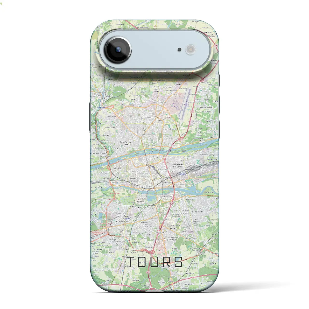 【トゥール(フランス)】地図柄iPhoneケース(バックカバータイプ)